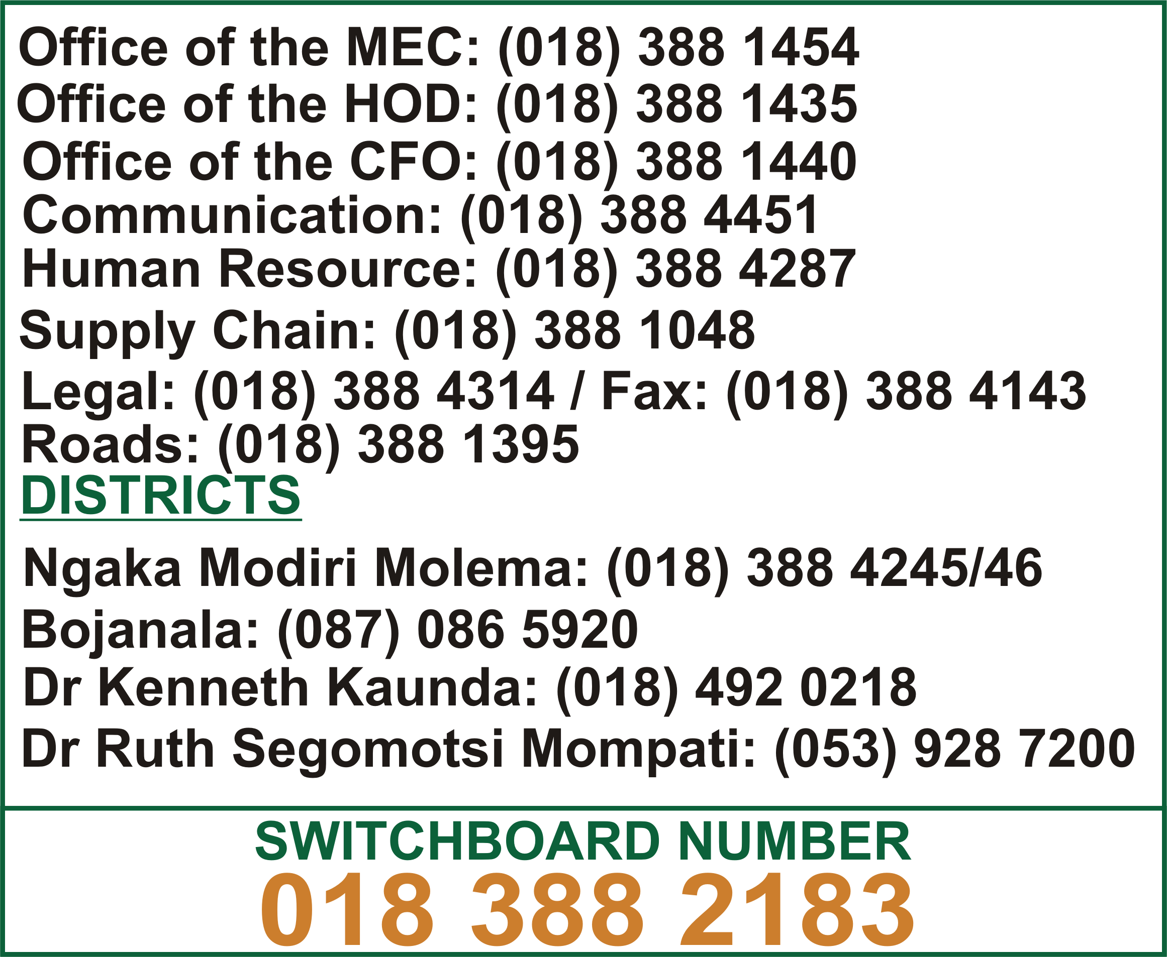 Tender Bids Public Works and Roads